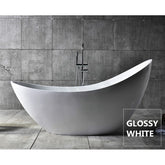 CRESCENT MOON Matte or Gloss White Bath in 1500, 1680 or 2000mm